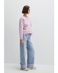 hellblauer Pullover mit einem Rundhalsausschnitt von Mavi