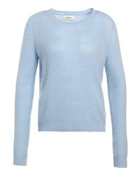 hellblauer Pullover mit einem Rundhalsausschnitt von Modström