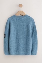 hellblauer Pullover mit einem Rundhalsausschnitt von next
