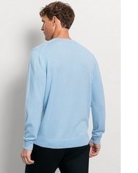 hellblauer Pullover mit einem Rundhalsausschnitt von Olymp