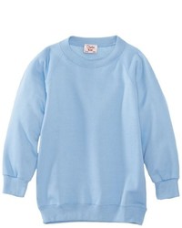 hellblauer Pullover mit einem Rundhalsausschnitt