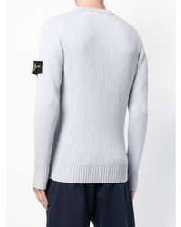 hellblauer Pullover mit einem Rundhalsausschnitt von Stone Island