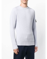 hellblauer Pullover mit einem Rundhalsausschnitt von Stone Island