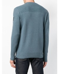 hellblauer Pullover mit einem Rundhalsausschnitt von Belstaff