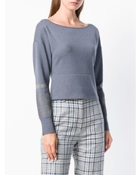 hellblauer Pullover mit einem Rundhalsausschnitt von Fabiana Filippi