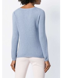 hellblauer Pullover mit einem Rundhalsausschnitt von 'S Max Mara