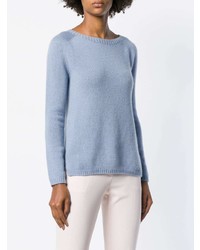 hellblauer Pullover mit einem Rundhalsausschnitt von 'S Max Mara