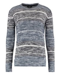 hellblauer Pullover mit einem Rundhalsausschnitt von Solid