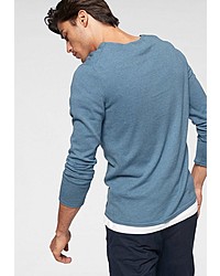 hellblauer Pullover mit einem Rundhalsausschnitt von Tom Tailor Denim