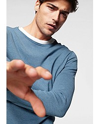 hellblauer Pullover mit einem Rundhalsausschnitt von Tom Tailor Denim