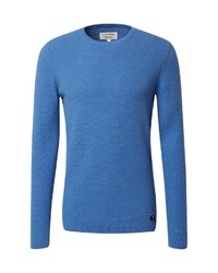 hellblauer Pullover mit einem Rundhalsausschnitt von Tom Tailor Denim