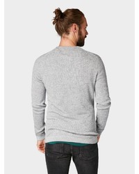 hellblauer Pullover mit einem Rundhalsausschnitt von Tom Tailor Denim