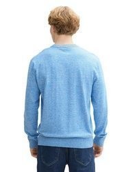 hellblauer Pullover mit einem Rundhalsausschnitt von Tom Tailor Denim