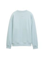 hellblauer Pullover mit einem Rundhalsausschnitt von Tom Tailor