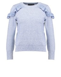 hellblauer Pullover mit einem Rundhalsausschnitt von Topshop