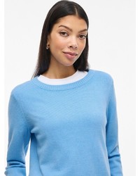 hellblauer Pullover mit einem Rundhalsausschnitt von Vila