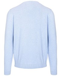 hellblauer Pullover mit einem V-Ausschnitt von BASEFIELD