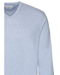 hellblauer Pullover mit einem V-Ausschnitt von Bugatti