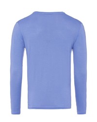 hellblauer Pullover mit einem V-Ausschnitt von Falke