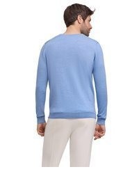 hellblauer Pullover mit einem V-Ausschnitt von Falke