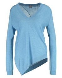 hellblauer Pullover mit einem V-Ausschnitt von FTC