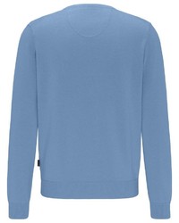 hellblauer Pullover mit einem V-Ausschnitt von Fynch Hatton