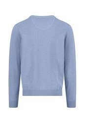 hellblauer Pullover mit einem V-Ausschnitt von Fynch Hatton