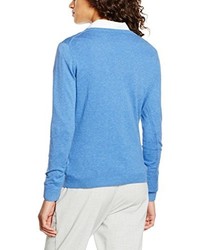 hellblauer Pullover mit einem V-Ausschnitt von GANT