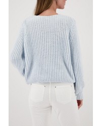 hellblauer Pullover mit einem V-Ausschnitt von MONARI