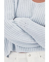 hellblauer Pullover mit einem V-Ausschnitt von MONARI