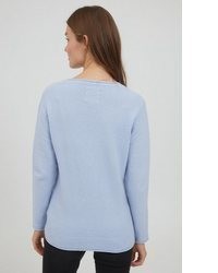 hellblauer Pullover mit einem V-Ausschnitt von OXMO