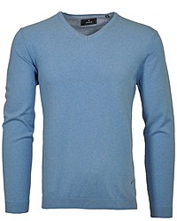hellblauer Pullover mit einem V-Ausschnitt von RAGMAN