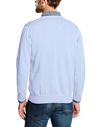 hellblauer Pullover mit einem V-Ausschnitt von Spagnolo