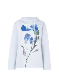 hellblauer Pullover mit einer Kapuze mit Blumenmuster von Golden Goose Deluxe Brand