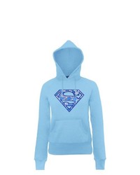 hellblauer Pullover mit einer Kapuze von DC Universe