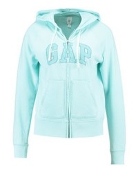hellblauer Pullover mit einer Kapuze von Gap