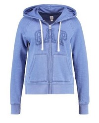 hellblauer Pullover mit einer Kapuze von Gap