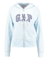 hellblauer Pullover mit einer Kapuze von Gap