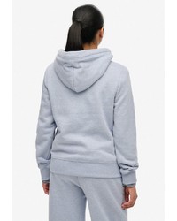 hellblauer Pullover mit einer Kapuze von Superdry