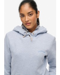 hellblauer Pullover mit einer Kapuze von Superdry