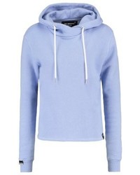 hellblauer Pullover mit einer Kapuze von Superdry