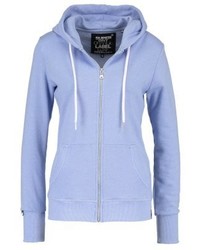 hellblauer Pullover mit einer Kapuze von Superdry