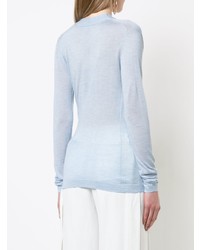 hellblauer Pullover mit einer weiten Rollkragen von Derek Lam