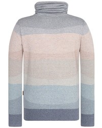 hellblauer Pullover mit einer weiten Rollkragen von Naketano