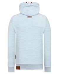 hellblauer Pullover mit einer weiten Rollkragen von Naketano