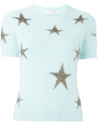hellblauer Pullover mit Sternenmuster von Valentino