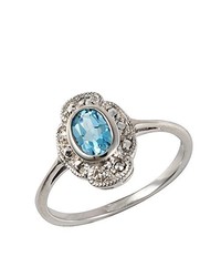 hellblauer Ring von Esse Marcasite