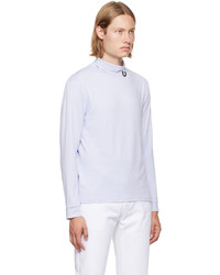 hellblauer Rollkragenpullover von Raf Simons