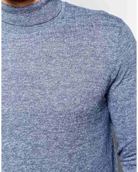 hellblauer Rollkragenpullover von Asos