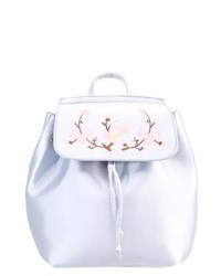 hellblauer Rucksack mit Blumenmuster von Missguided